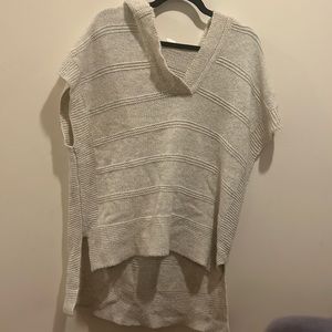 Gap knit hooded poncho